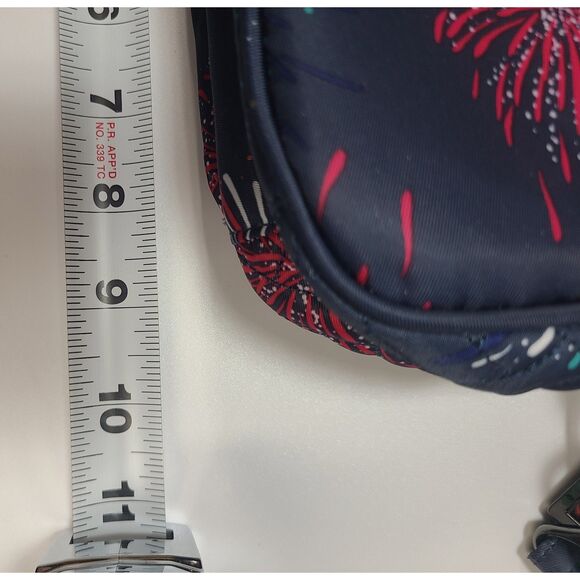 NEW Lug Carousel Crossbody Bag Navy Fireworks Quilted Pattern Adjustable Strap - Picture 5 of 6